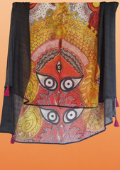 Crowned Durga Dupatta