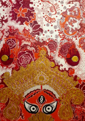 Crowned Durga Dupatta