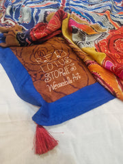 Blue-Blessed Durga Saree