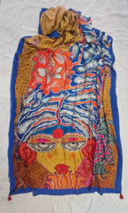 Blue-Blessed Durga Saree