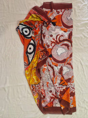 Golden Goddess Durga Saree