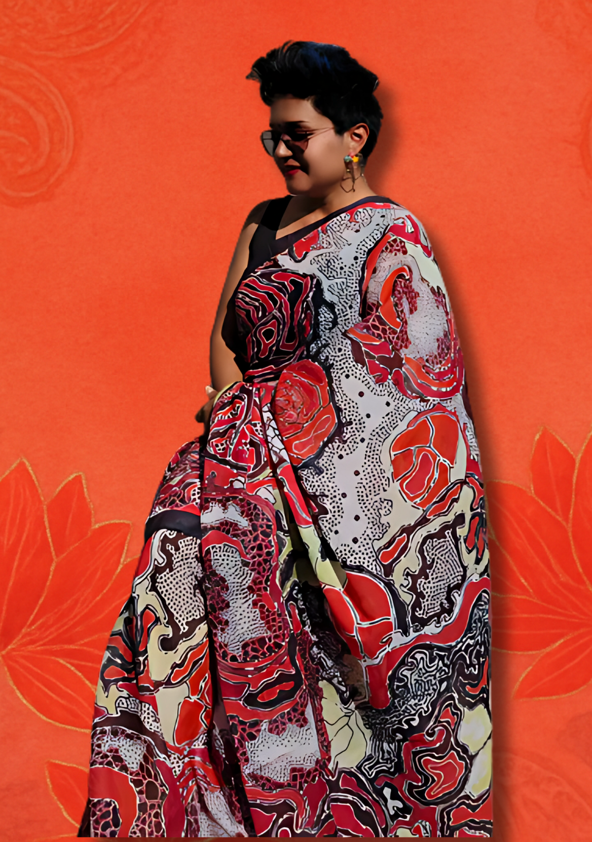 Coca Cola Silk Saree