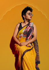 Black Lotus Silk Saree