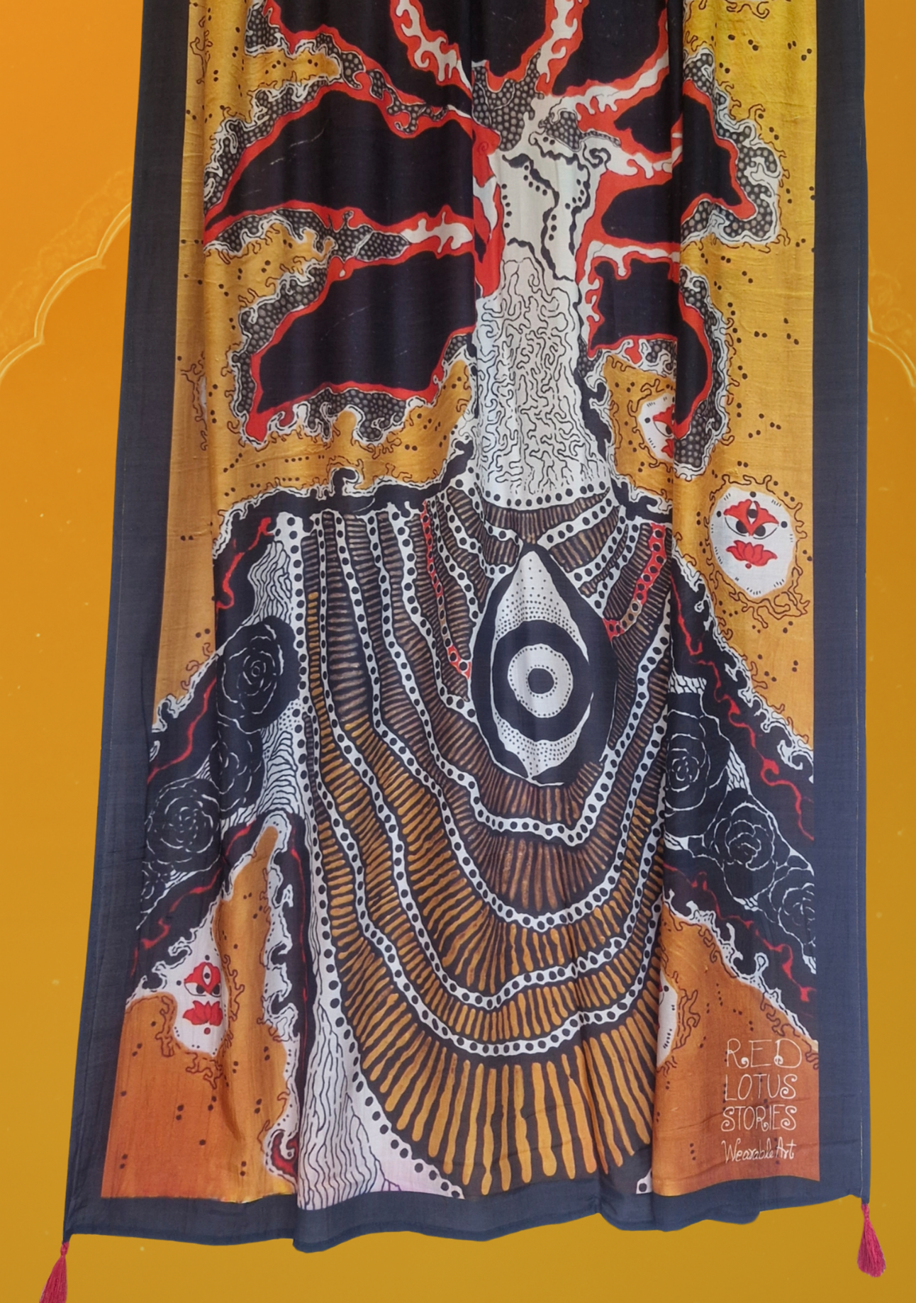 Black Lotus Silk Saree