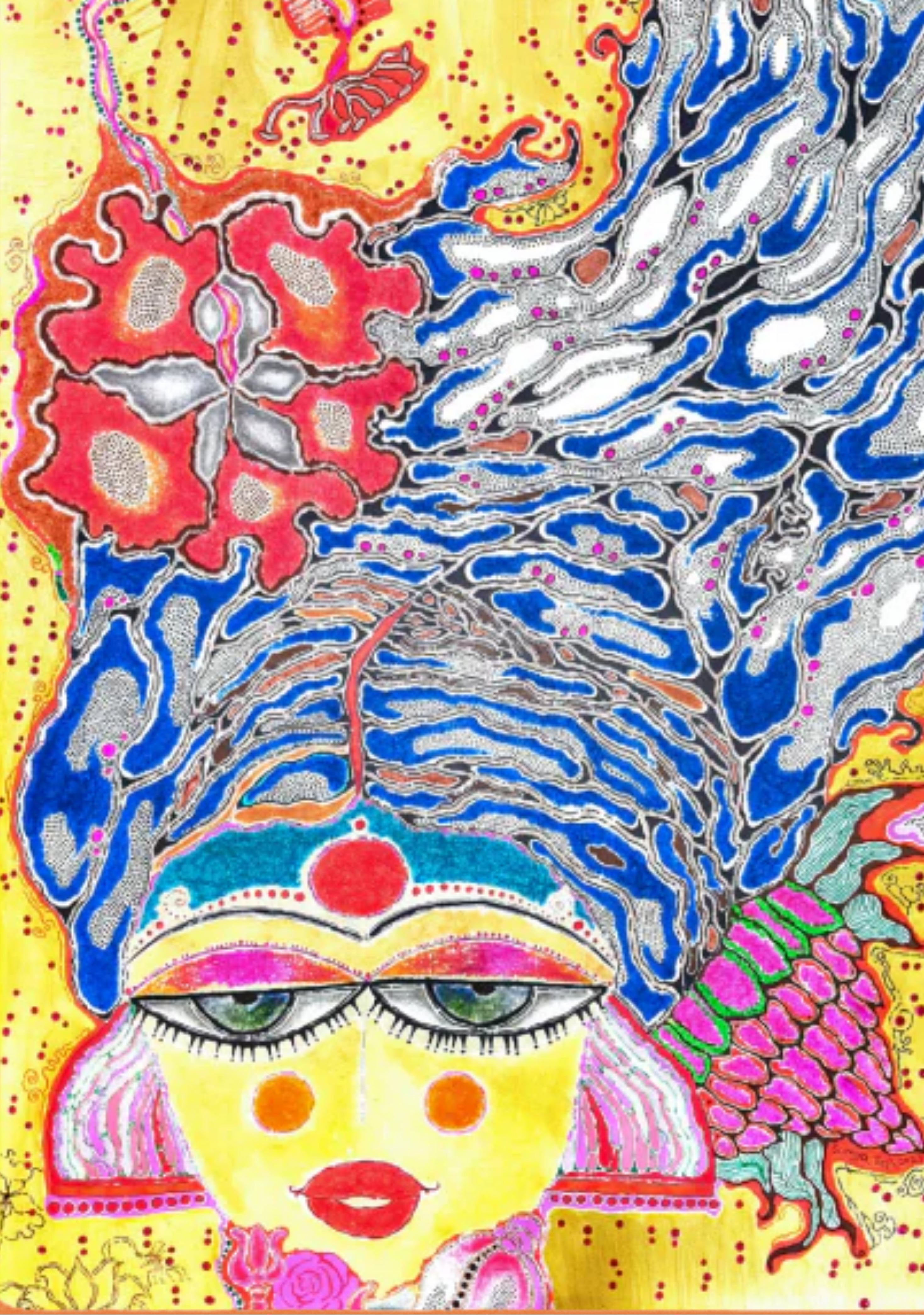 Durga Blue Stole