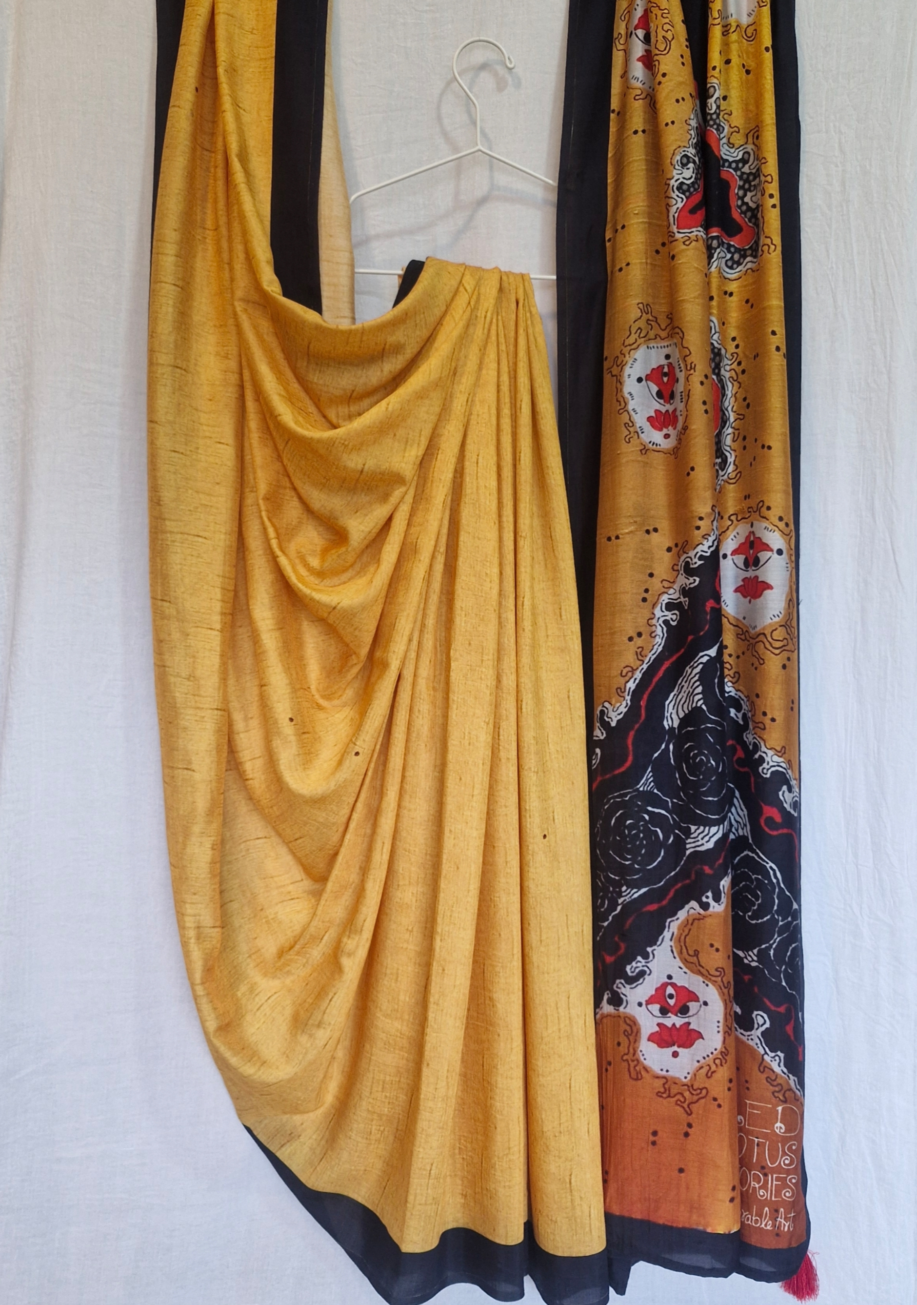 Black Lotus Silk Saree