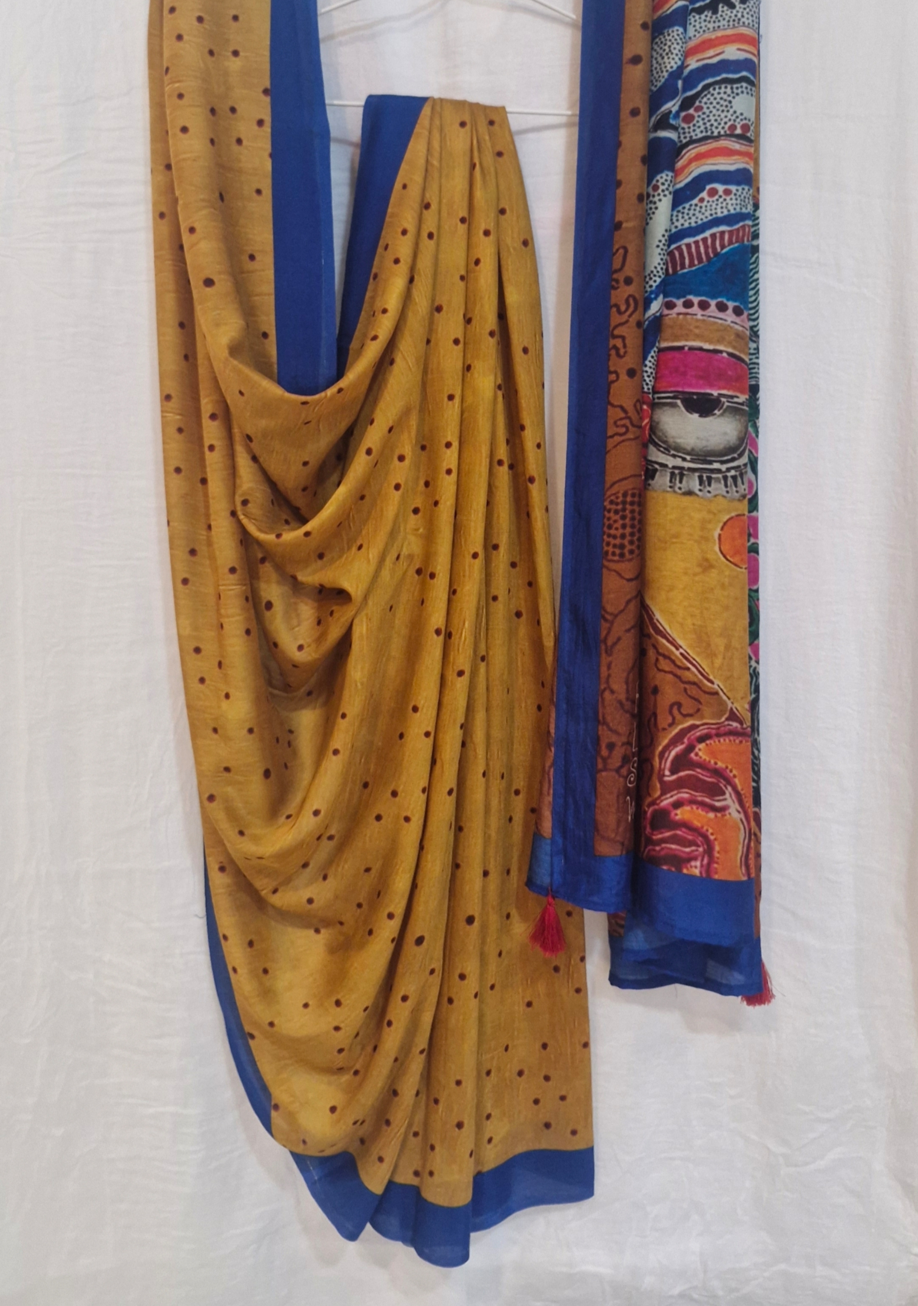 Durga Blue Saree Mul