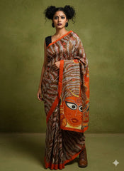 Durga Brown Saree