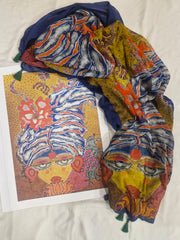 Durga Blue Stole