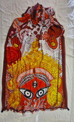 Golden Goddess Durga Saree